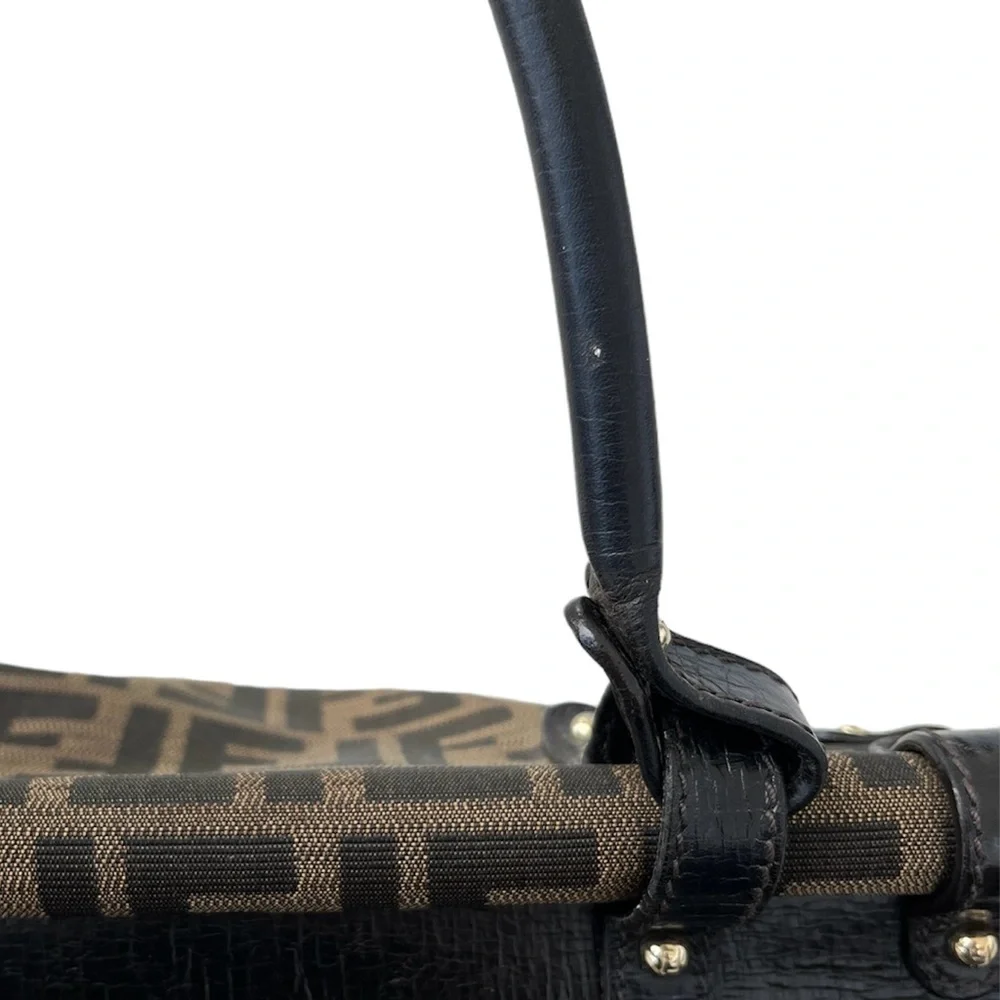 Authentic FENDI Medium Zucca Monogram Canvas Magic Bag in Brown Tobacco Color - Picture 11 of 11